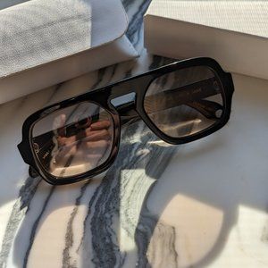 NWT Elisa Johnson Sunglasses JANE in Gloss Black